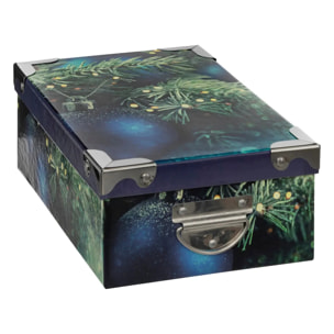 Lot de 16 boîtes rectangles imprimées tradition