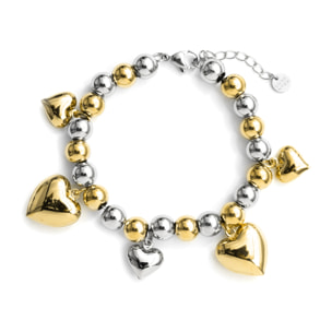 Pulsera Dassa acabado oro 18k y plata
