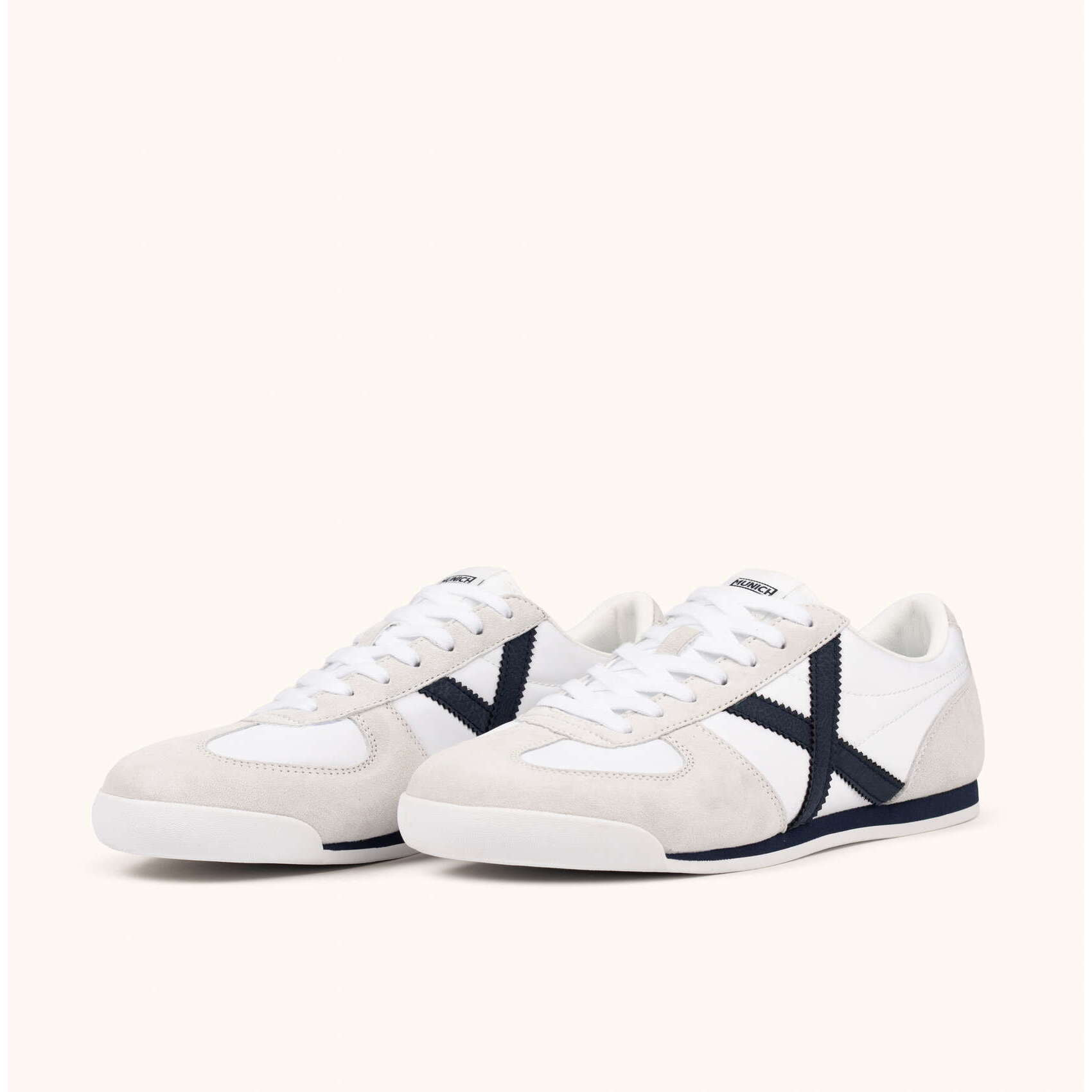 Sneaker Casual Blanca y Gris | MUNICH STEREO 03