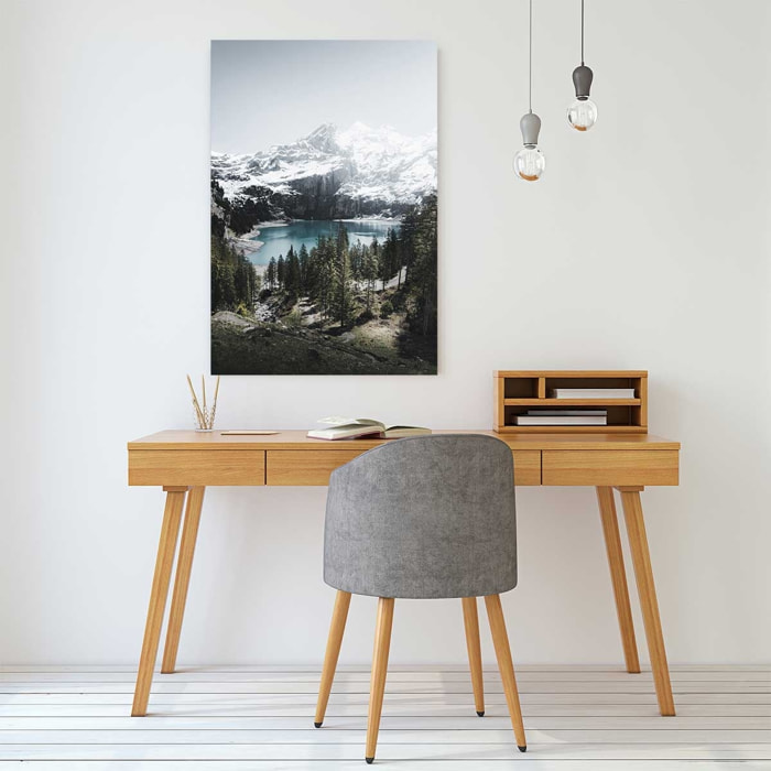 Tableau lac de ontagne au sommet Tableau alu Dibond