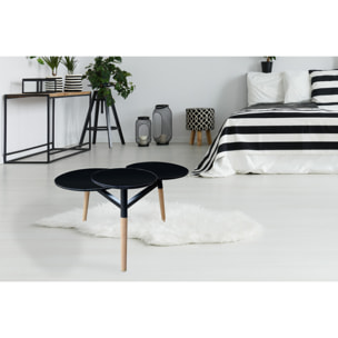 Tavolino di design Butler 300 con piani sfalsati