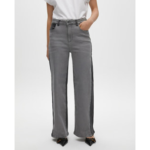 Jeans bicolore wideleg