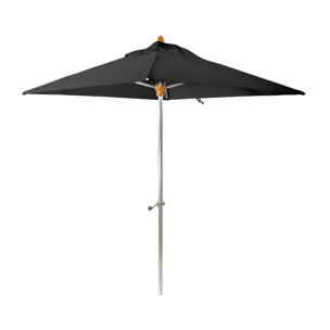 Parasol en aluminium et toile noire 200cm COMETE