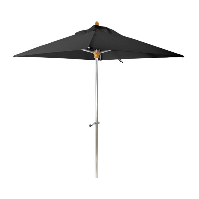 Parasol en aluminium et toile noire 200cm COMETE