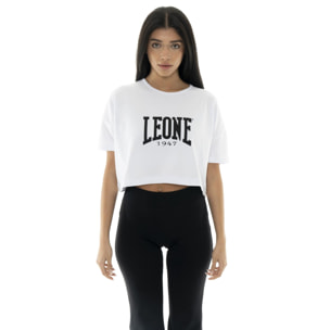 T-shirt da donna cropped Leone Basic