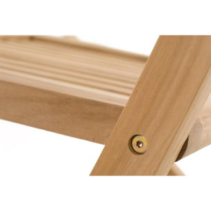 ADAGNA Table de jardin ovale et 6 chaises en teck