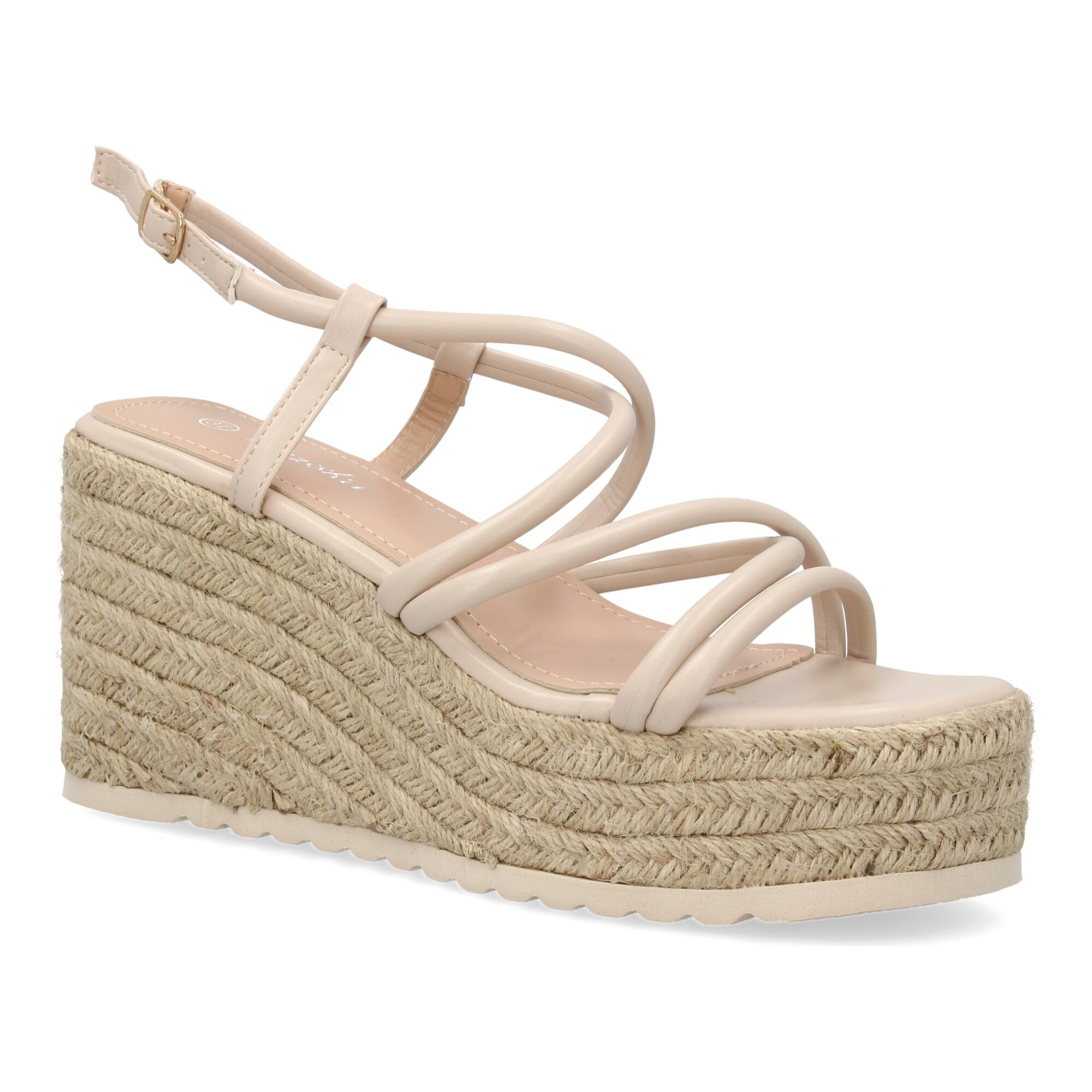 Sandalias de cuña de yute para mujer, comodas y elegantes diseño moderno con tiras cruzadas