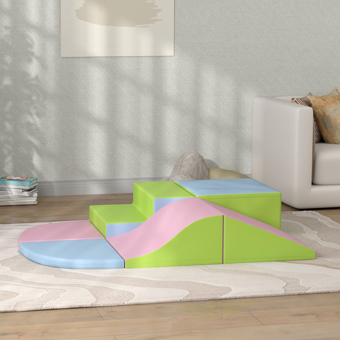 6 blocs de construction en mousse XL - modules de motricité - jouets éducatifs - certifiés normes EN71-1-2-3 - mousse EPE revêtement PU multicolore