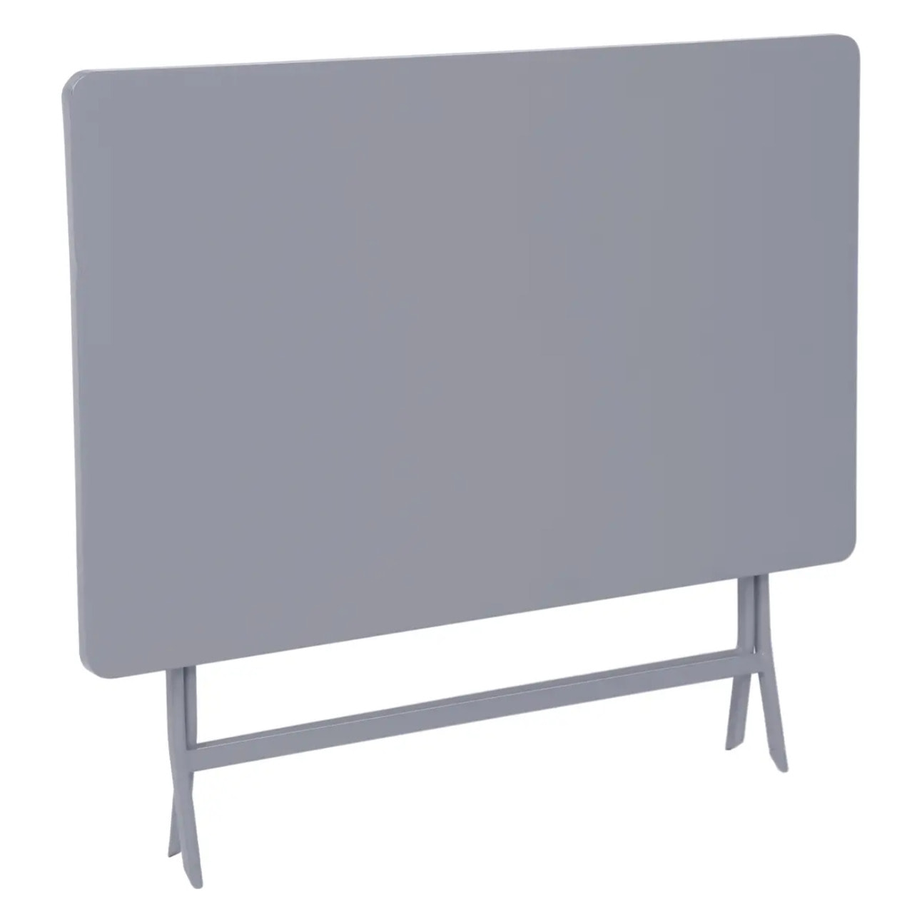 Table de jardin pliante rectangulaire "Greensboro" gris quartz 4 places en acier traité époxy