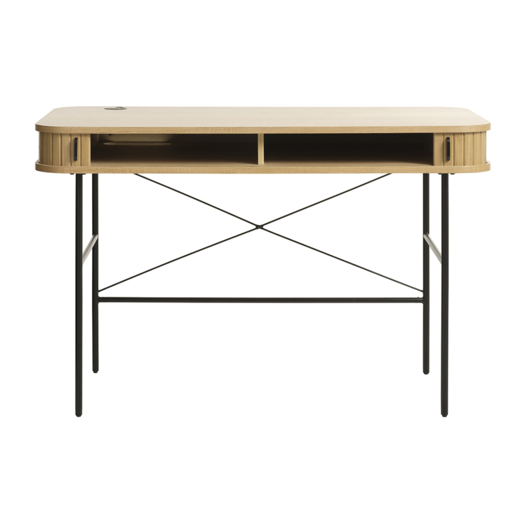Bureau Bois Naturel Alba, L.120 x P.60 x H.75 cm, Style Minimaliste