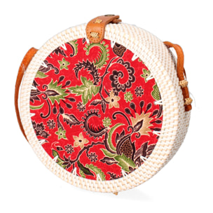 Borsa a tracolla da Donna Jessica in Paglia Intrecciata a mano Prodotto Vegano 20x20x10 cm