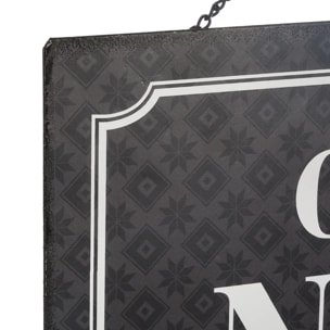 Plaque - métal - noir - 28x18 cm