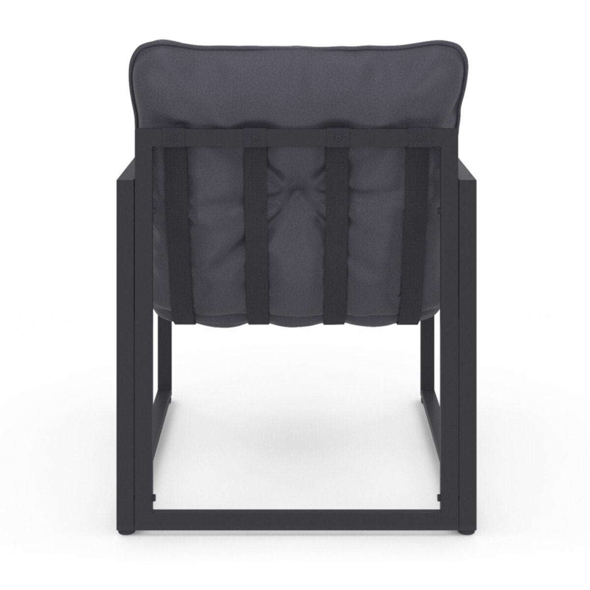 Salon de jardin Tropéa 2 places avec coussins gris