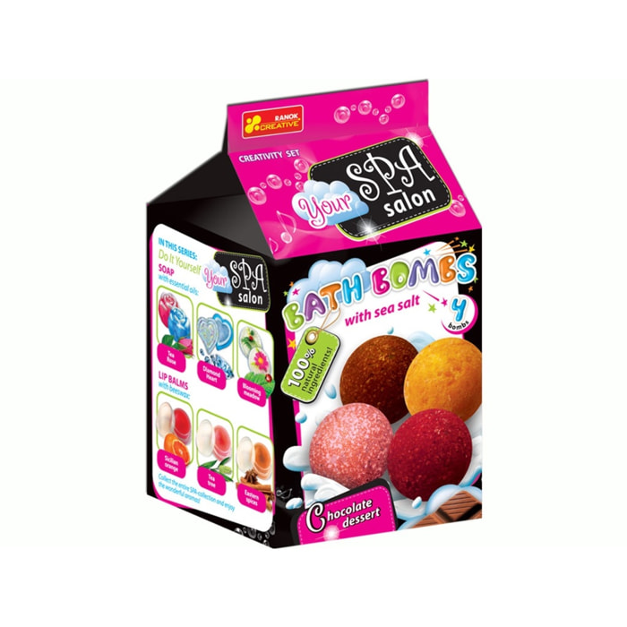 BOMBAS DE BAÑO: POSTRE DE CHOCOLATE