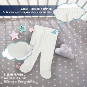 Polaina bebé algodón con pies invierno