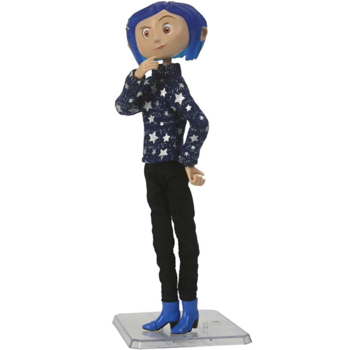 Coraline Action Figure Pvc Coraline Felpa a Stelle 17 Cm Neca