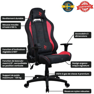 Chaise gaming AROZZI Torretta SuperSoft Rouge