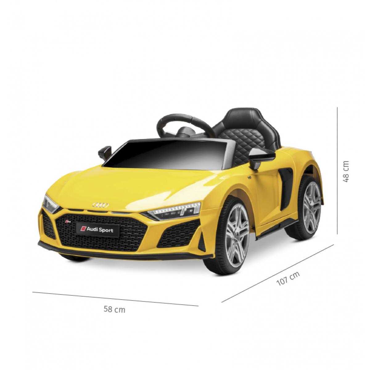 Coche eléctrico infantil niños AUDI R8 SPYDER batería 12V y 7Ah con mando control +3 años