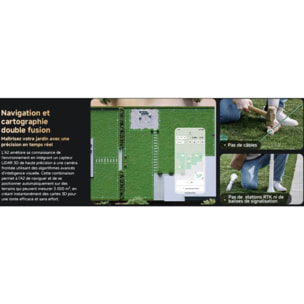 Robot tondeuse DREAME A2 sans fil périphérique, 2000 m² de superficie, grands terrains et fortes pentes (jusqu'à 45%)