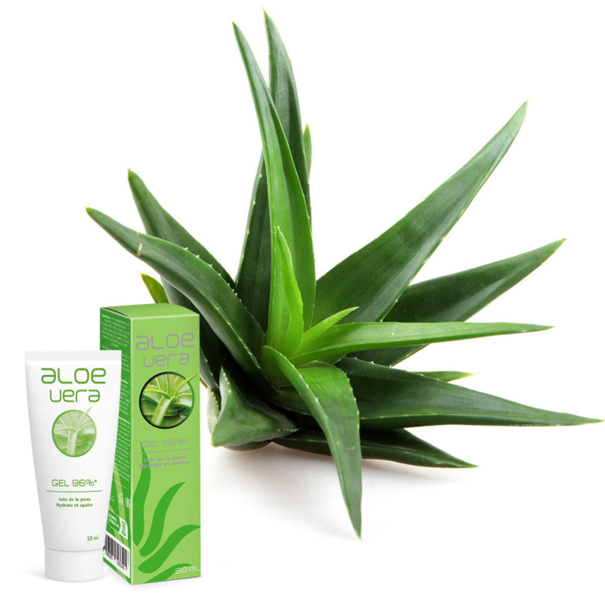 NUTRI EXPERT - Gel Aloe Vera 96% - Soin Hydratant & Apaisant Visage et Corps - Peaux Sensibles - Sans Paraben - Rougeurs et Après-Soleil - 50 ml