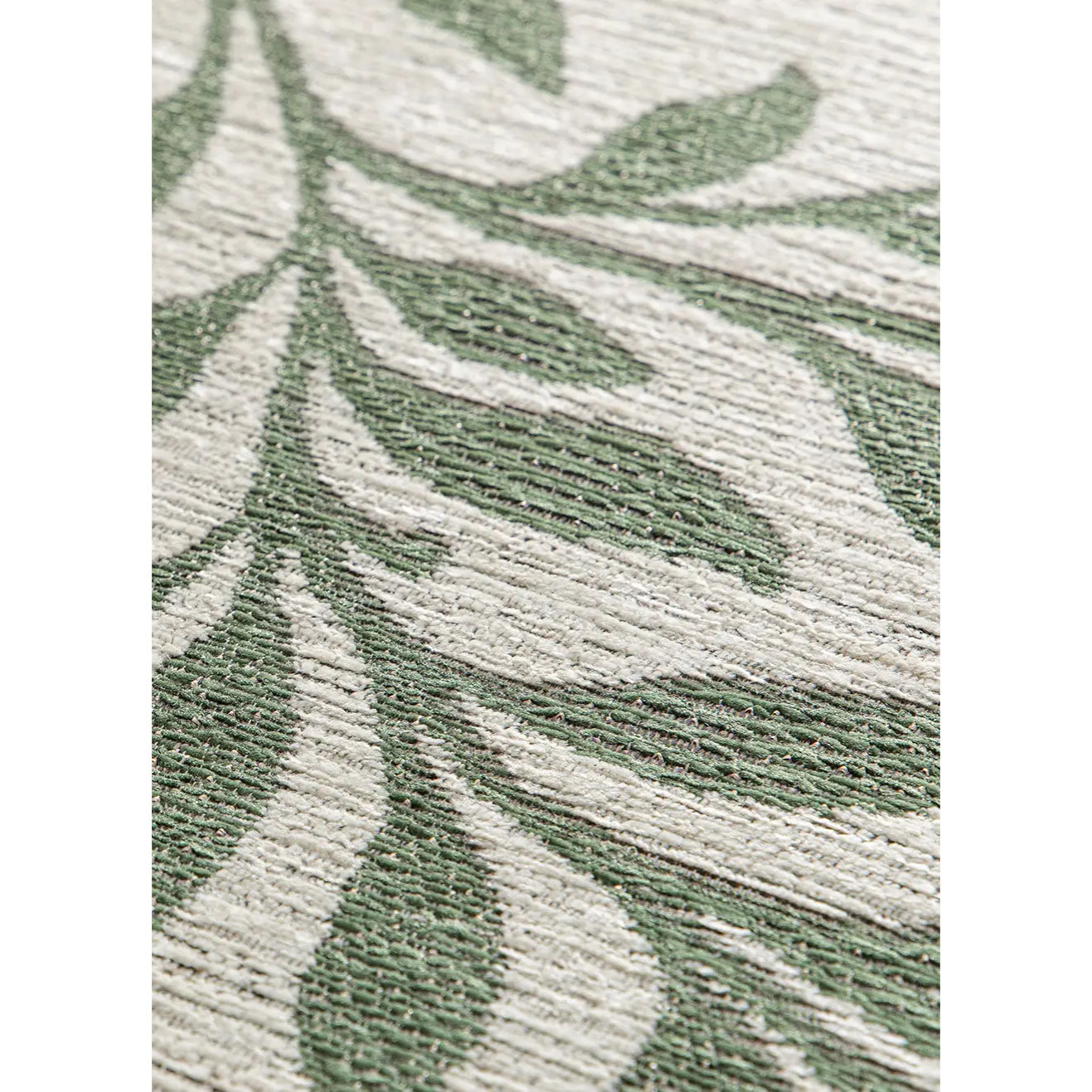 LUA Alfombra de exterior motivos florales verde, varias medidas disponibles.