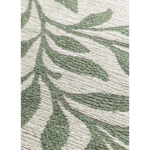 LUA Alfombra de exterior motivos florales verde, varias medidas disponibles.