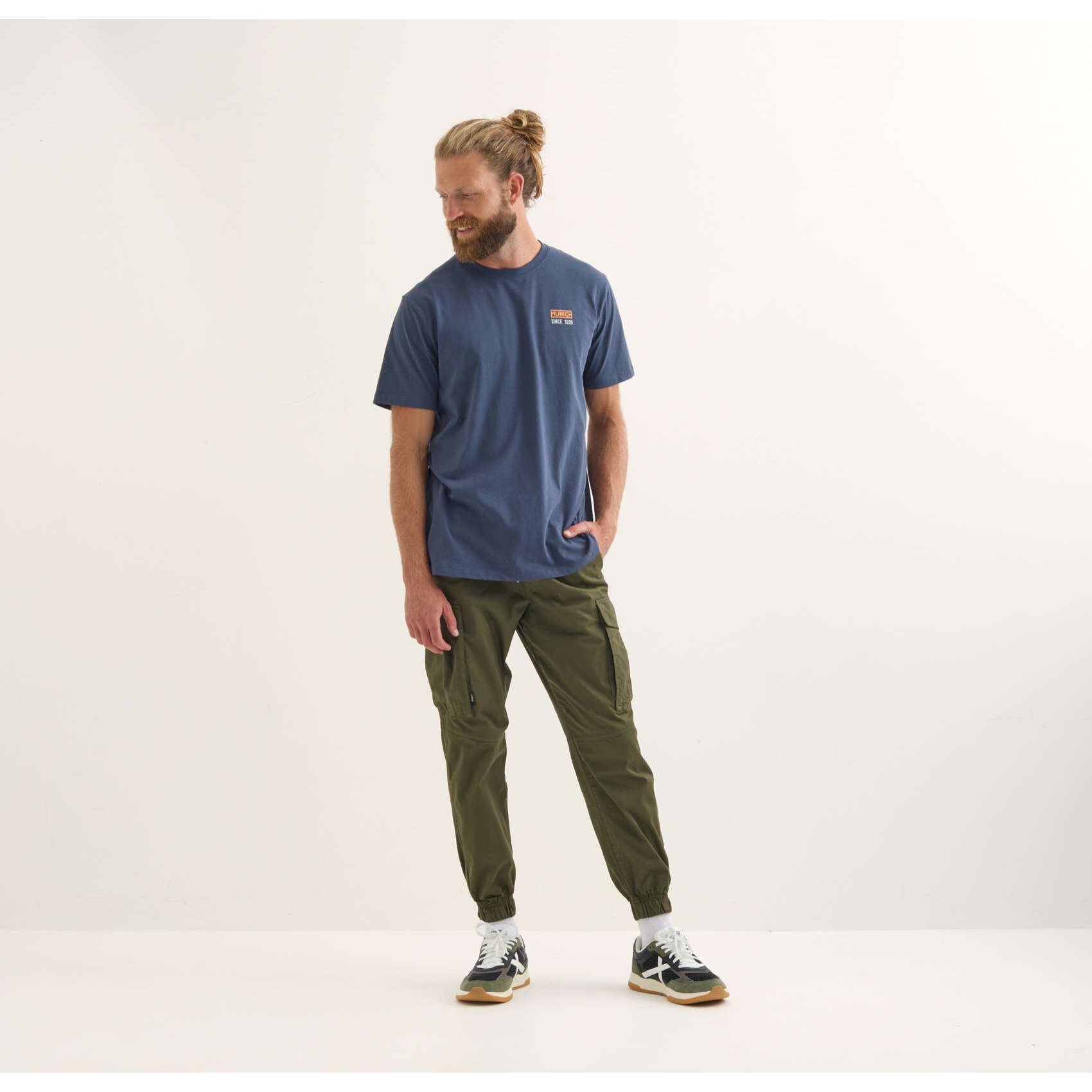 Camiseta MUNICH Compass lifestyle hombre de algodón orgánico navy