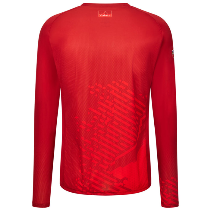 2025 Uci Mtb World Championships - Tech T-Shirt A Manica Lunga - Rosso - Unisex