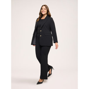 Fiorella Rubino - Pantaloni Flare in tessuto stretch - Nero