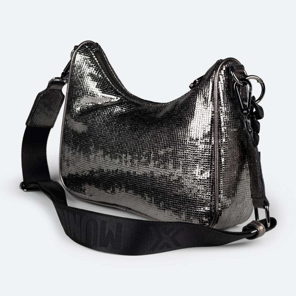 BOLSO SPLASH CROSSBODY BAGUETTE OLD SILVER