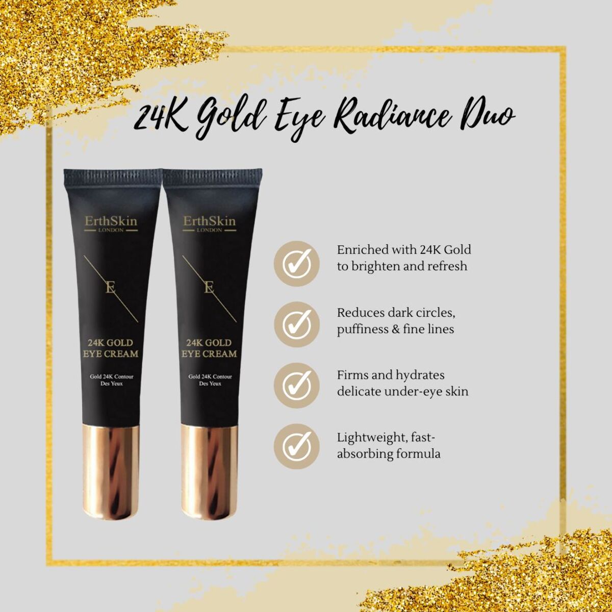 Dúo de cremas para ojos Gold