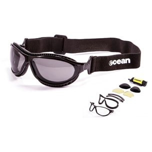 Gafas de deportes acuáticos OCEAN TIERRA DE FUEGO - Negro brillante / Ahumada