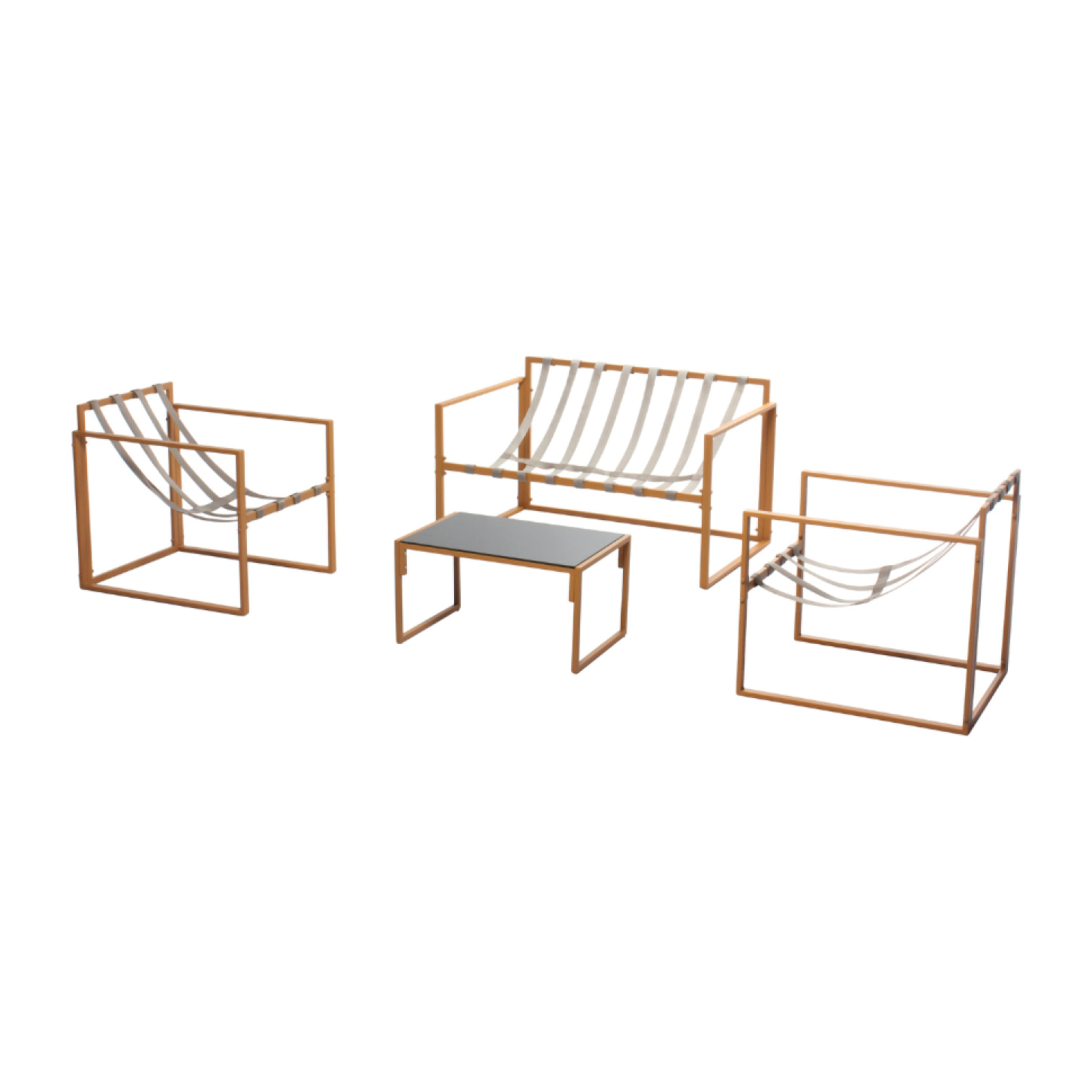 Salon de jardin effet bois LANA