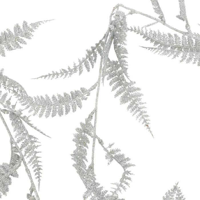 Guirlande fougères 1,80 m plastique argent