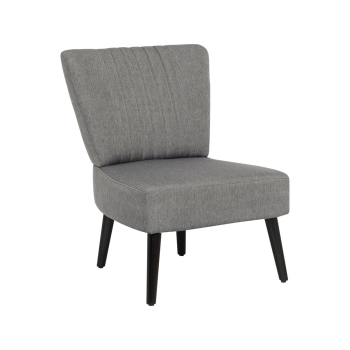 Fauteuil en tissu "Zoé" - 1 place - Gris