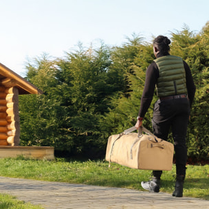 Sac de voyage en tissu beige