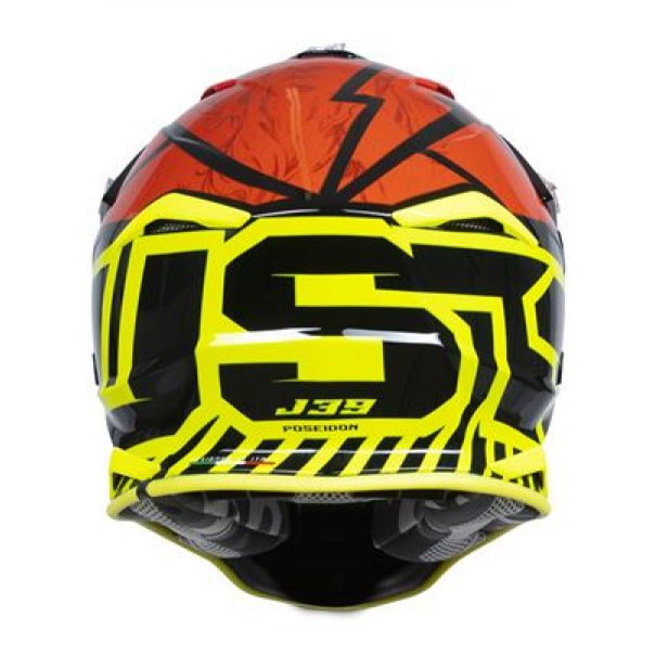 CASCO JUST1 J39 POSEIDON BLACK- YELLOW FLUO-RED