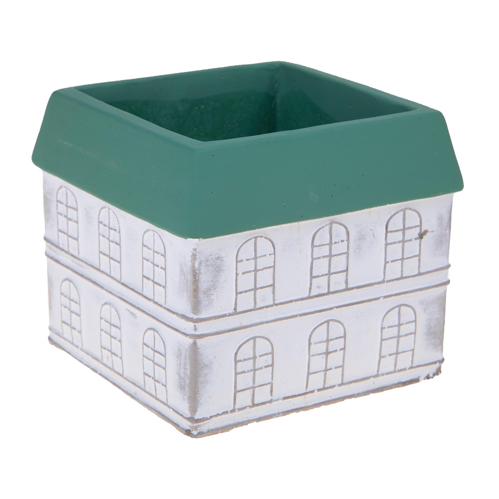 Vaso Casetta 13X13Xh.11 Cm - Pezzi 6 - 13X11X13cm - Colore: Bianco - Bianchi Dino - Decori Casa E Complementi