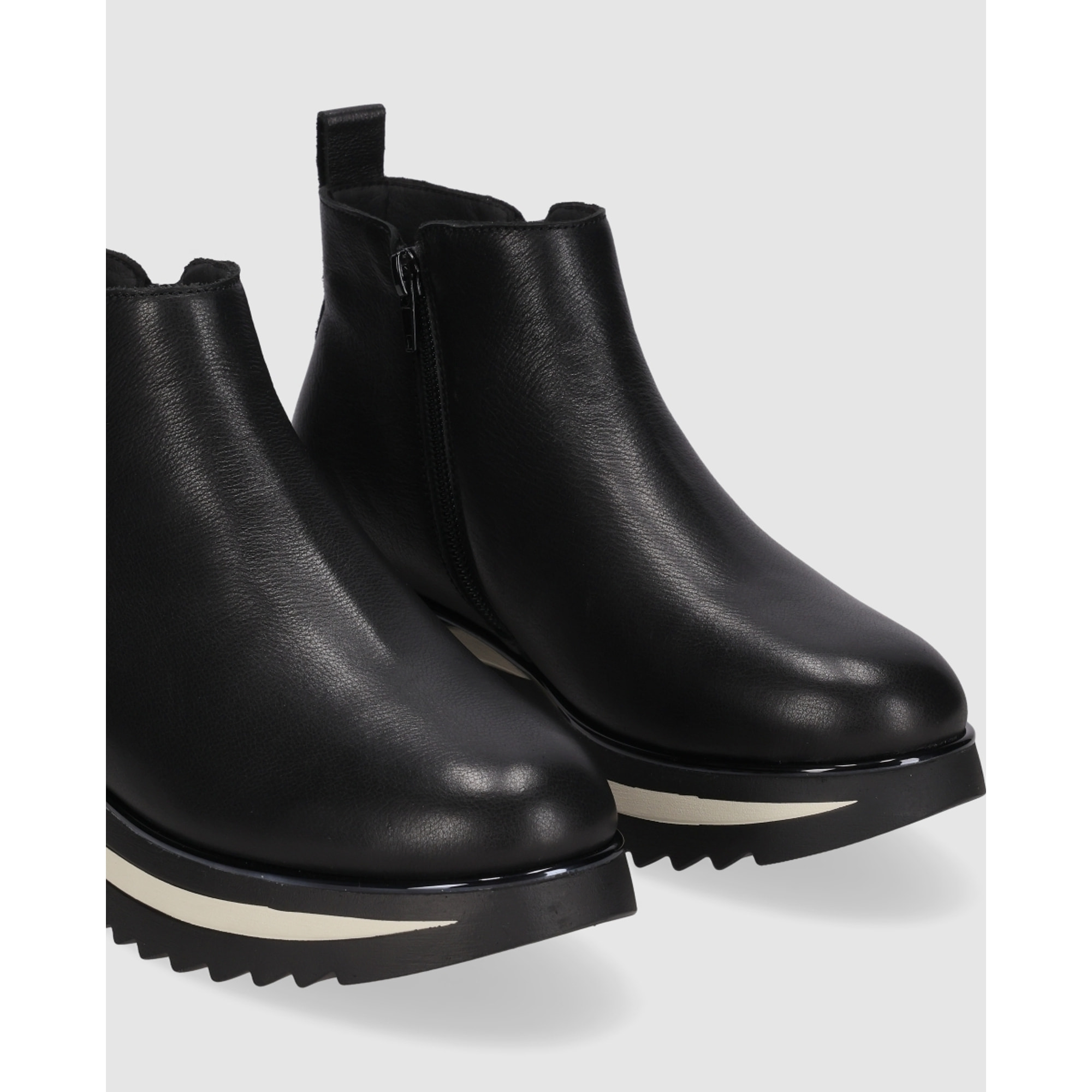 Botines de Piel - Negro - Tacón: 5 cm