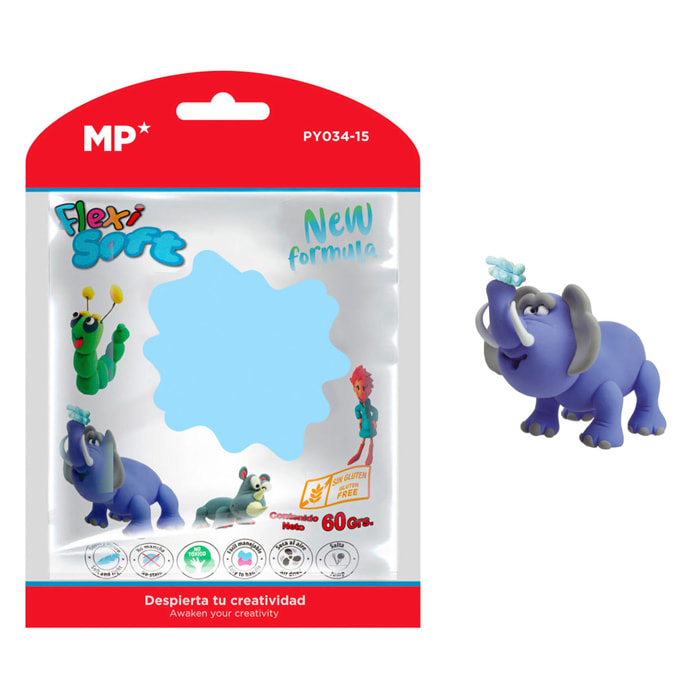 PACK 12 Uds. PASTA DE MODELAR 60 g AZUL