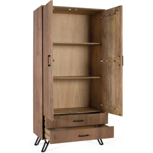 Armario de Madera de Mango 90 Cm Estilo Rústico Moderno