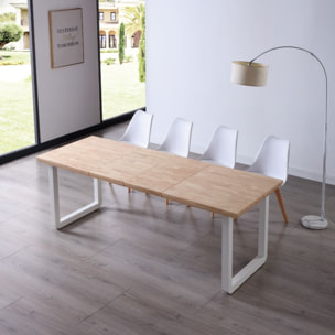 Mesa de comedor Roma extensible Roble - Blanco