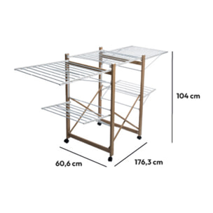 Étendoir à linge 4 roues 27m