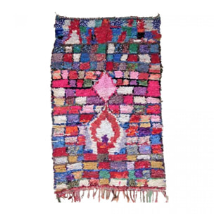 Authentique tapis berbère fait main en tissu recyclé MORA