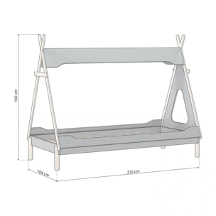 Cama Tipi Nest Verde Brent - Oak Soft