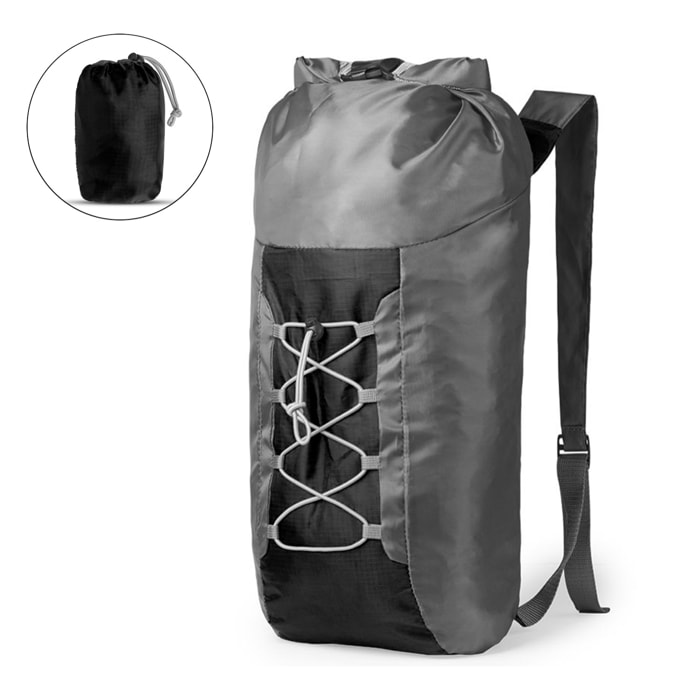 Zaino pieghevole tecnico Hedux. Alta resistenza, realizzato in polyester 210D e ripstop.