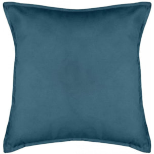 Coussin ''Lilou'' Effet velours 45 x 45 cm - Couleur: Bleu