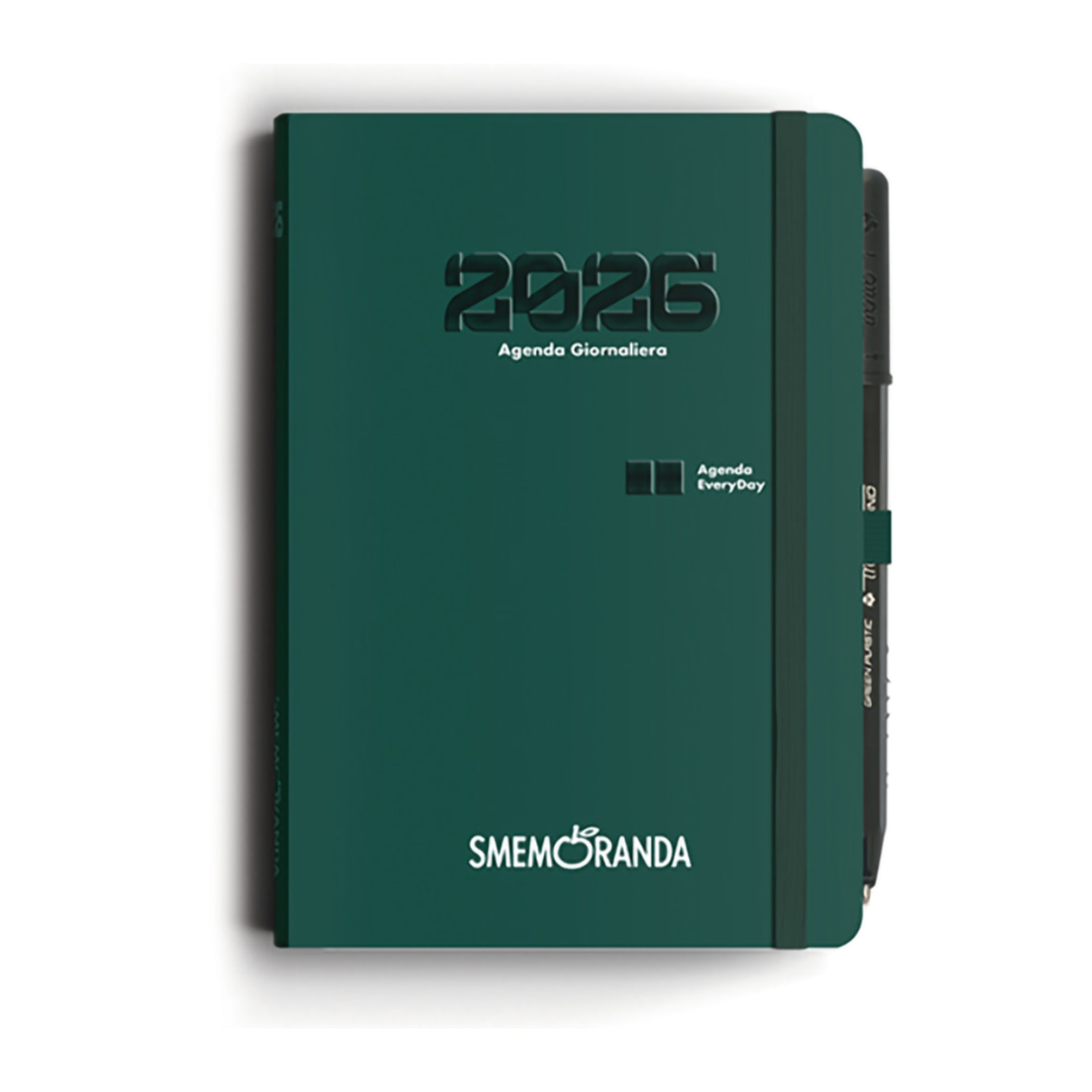 Agenda Smemoranda Everyday 2026 Giornaliera 12 mesi , B6, verde
