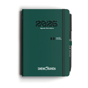 Agenda Smemoranda Everyday 2026 Giornaliera 12 mesi , B6, verde