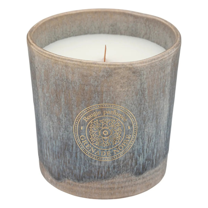 Bougie parfumée Marco 620g pot céramique grenade noire